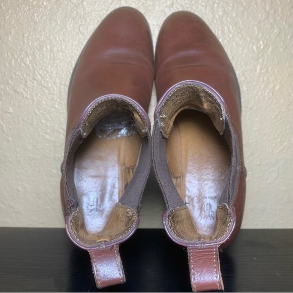 Frye Melissa Chelsea Boots Womens Size 9 B Leather Pull-On Ankle Cognac 3471445 - Picture 6 of 9